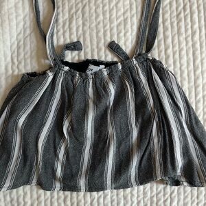 Striped Black and White Women's Top